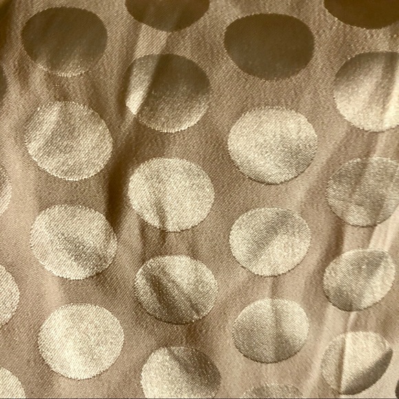 Ann Taylor Factory Petite Pale Pink Polka Dot High Neck Blouse - Picture 7 of 9